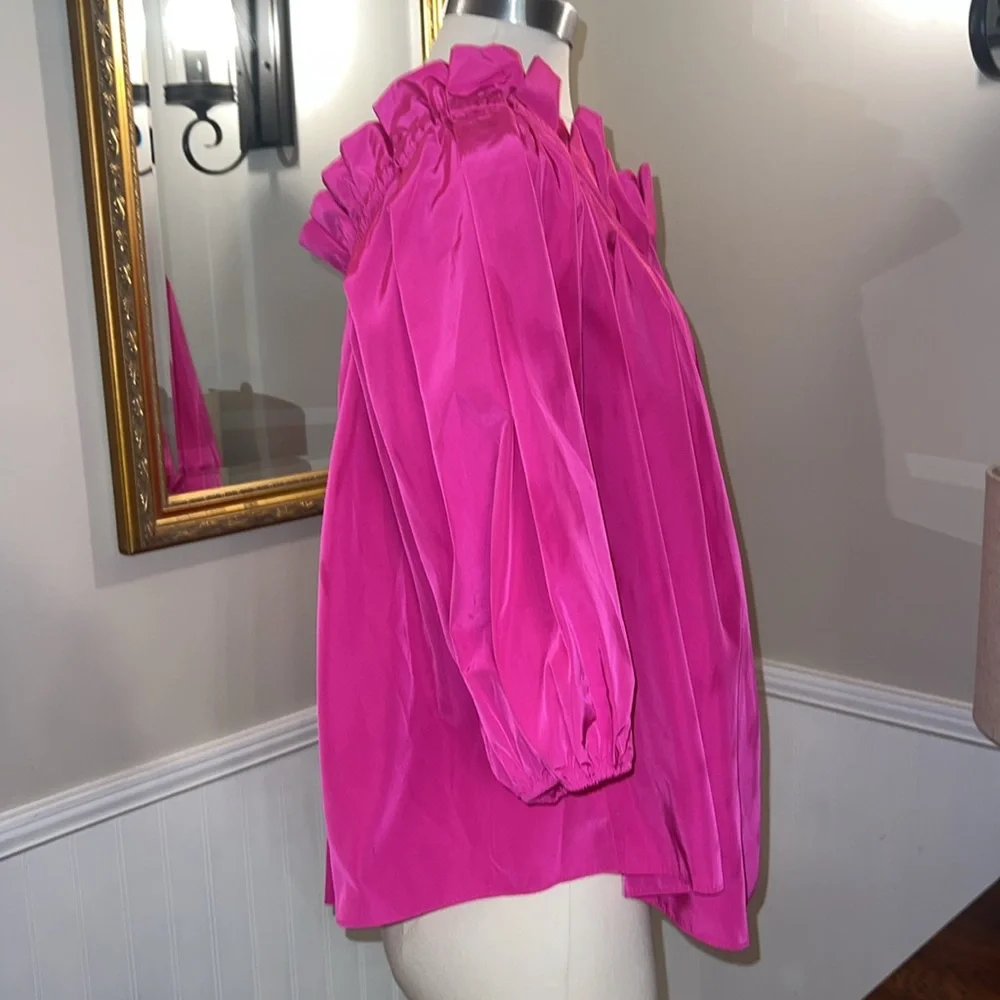 Trina Turk Hot Pink Krisha Top. NWT large. - Picture 3 of 9